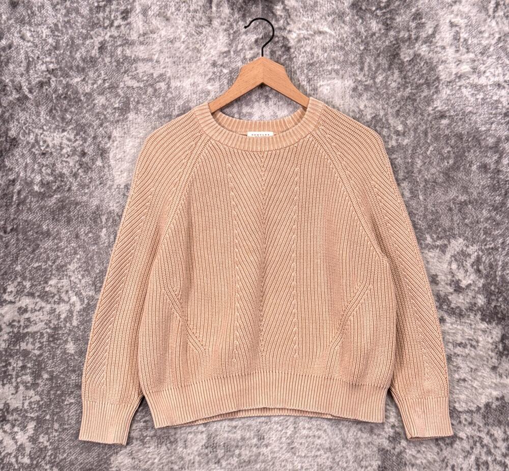DEMYLEE New York Sweater Medium Womens Cotton Ribbed Knit Relaxed Fit